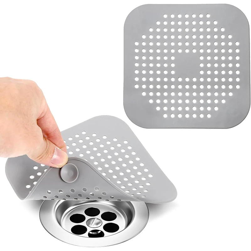 

1PC Square Silicone Absorbent Drain for Drains, Kitchens, Bathrooms and Showers To Prevent Sinks From Clogging Accessories