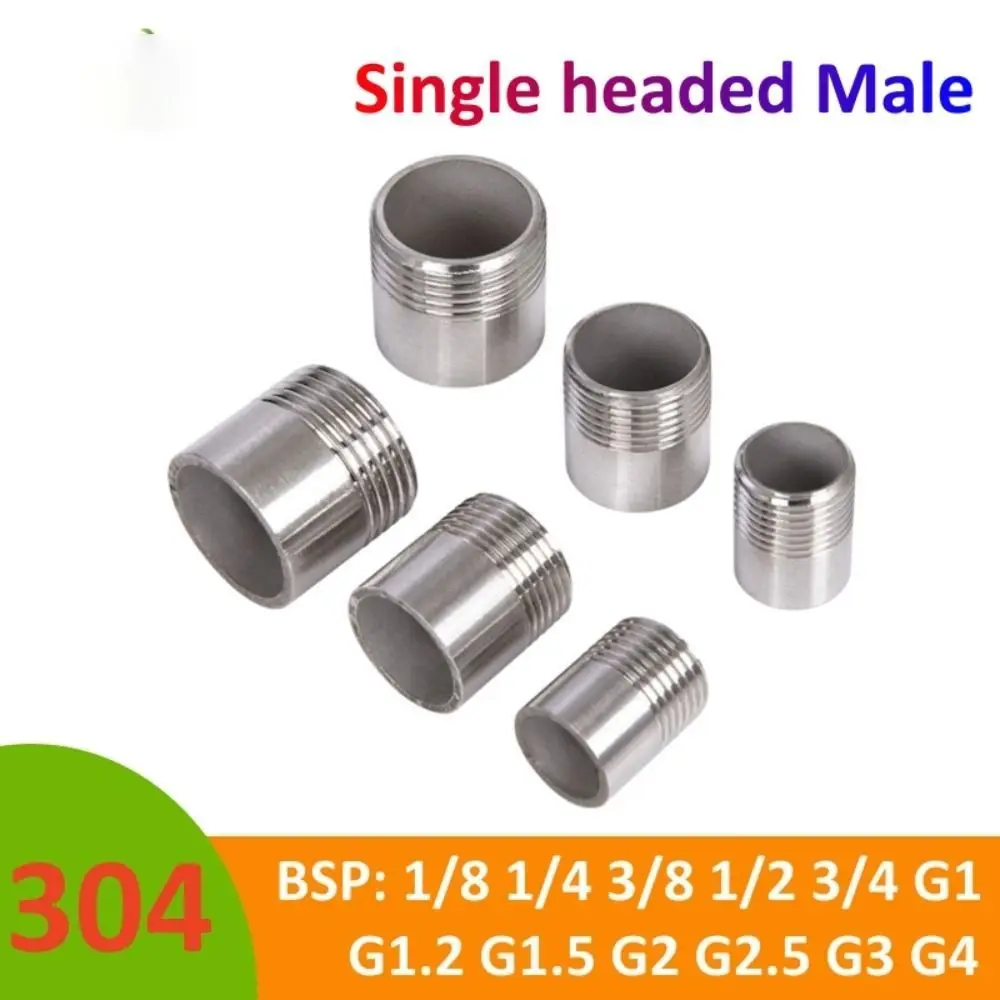 

Stainless Steel Pipe Fittings Single Headed Male 1/8"1/4"1/2"3/8" 3/4" 1" 2 Antiloosing Adapter Jointer Mounting Nut Kit