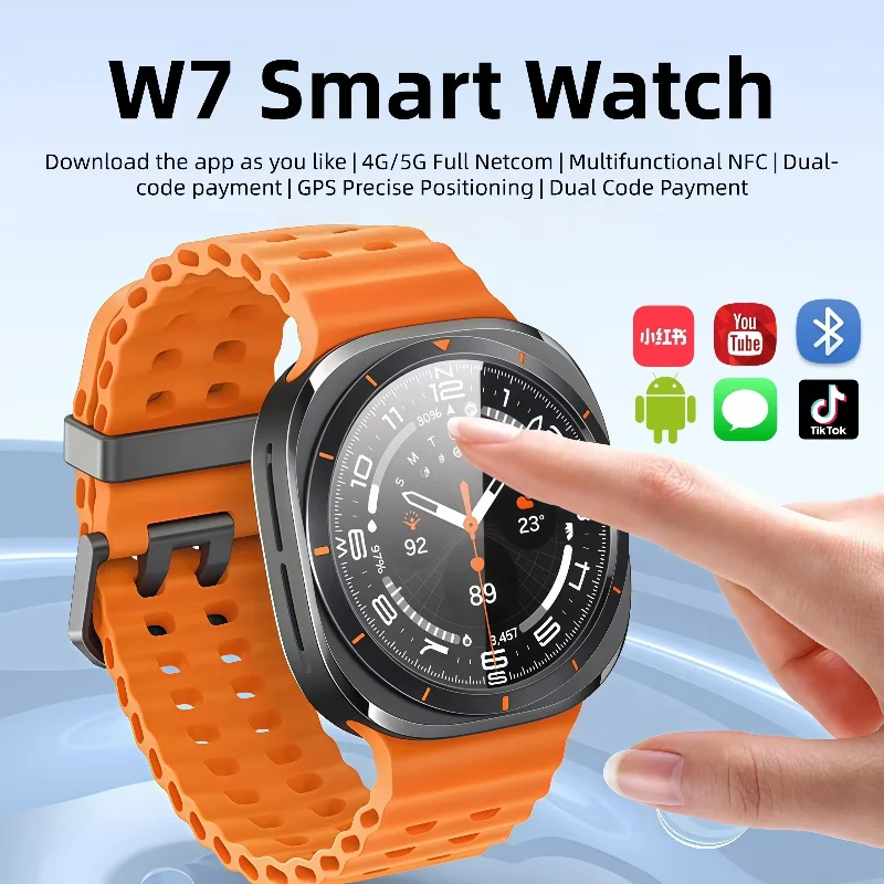 Nuevo reloj W7 Ultra Bluetooth llamada asistente de voz Monitor de ritmo cardíaco 1,43 pulgadas 466*466 pantalla AMOLED hombre mujer reloj inteligente regalo