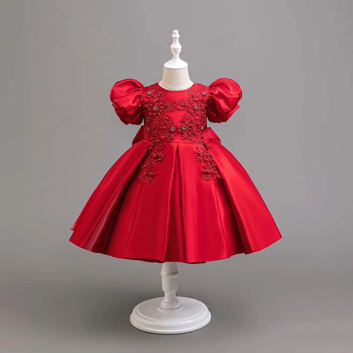 New Girl Party Dress Children Formal Dresses Kid's Festival Clothes Girls' Clothing Puffy Sleeve - view 3
