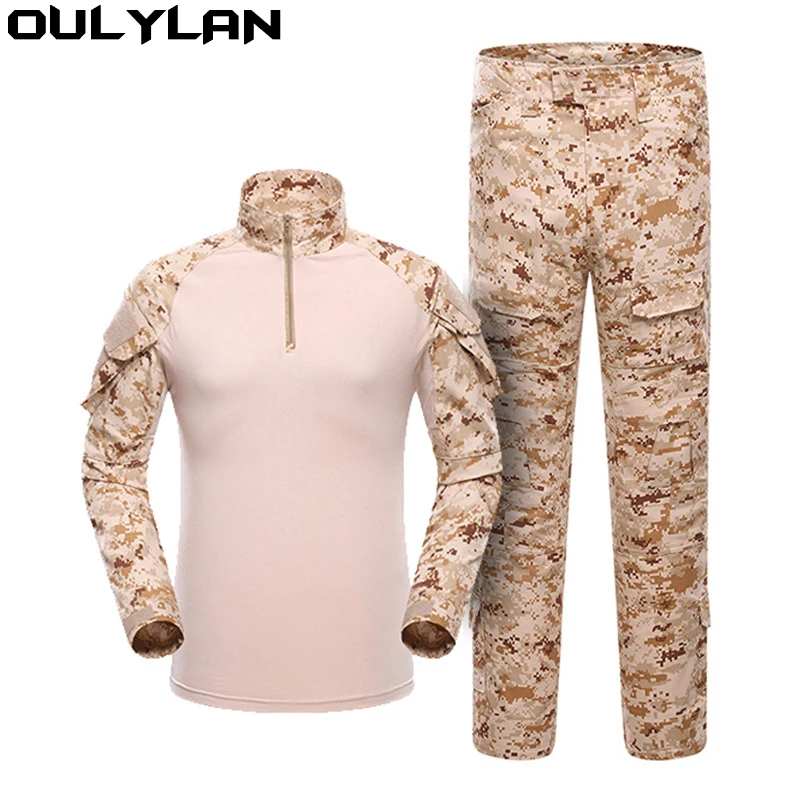 

Oulylan Pant Men Tactical Uniform Clothes Suits Training Suit Camouflage Hunting Shirts Pants Paintball Sets