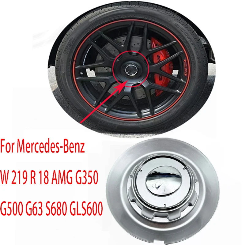 

1PCS Car Wheel Center Hub Cover Cap For Mercedes-Benz W 219 R 18 AMG G350 G500 G63 S680 GLS600 147mm slivery C-1028
