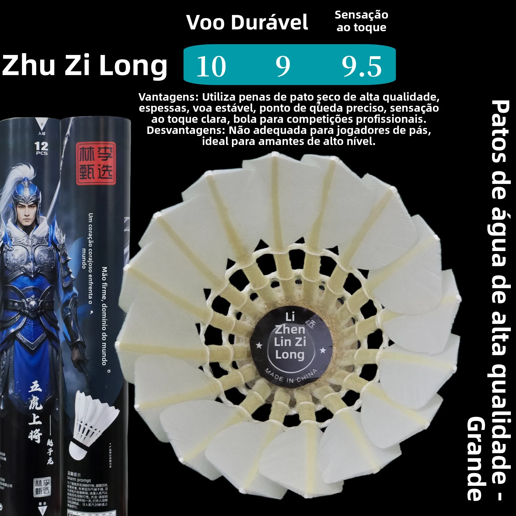 lin-li-select-first-class-duck-feather-badminton-shuttlecock-stable-flight-durability-competition-level-wooden-shuttles
