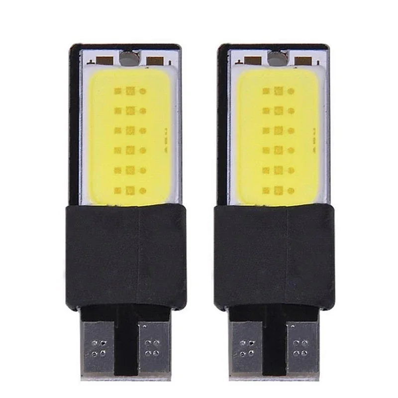 

2PCS T10 LED COB W5W Car Signal Bulb COB Canbus Auto Interior Dome Reading Lamp Super Bright License Plate Trunk Lights 12V