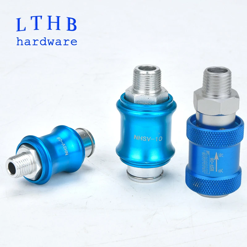 Pneumatic Hand Slide Valves G1/8 1/4 3/8 1/2 BSPT Male Female Thread Flow Control Manual Switch HSV-06 HSV-08 HSV-10 HSV-15