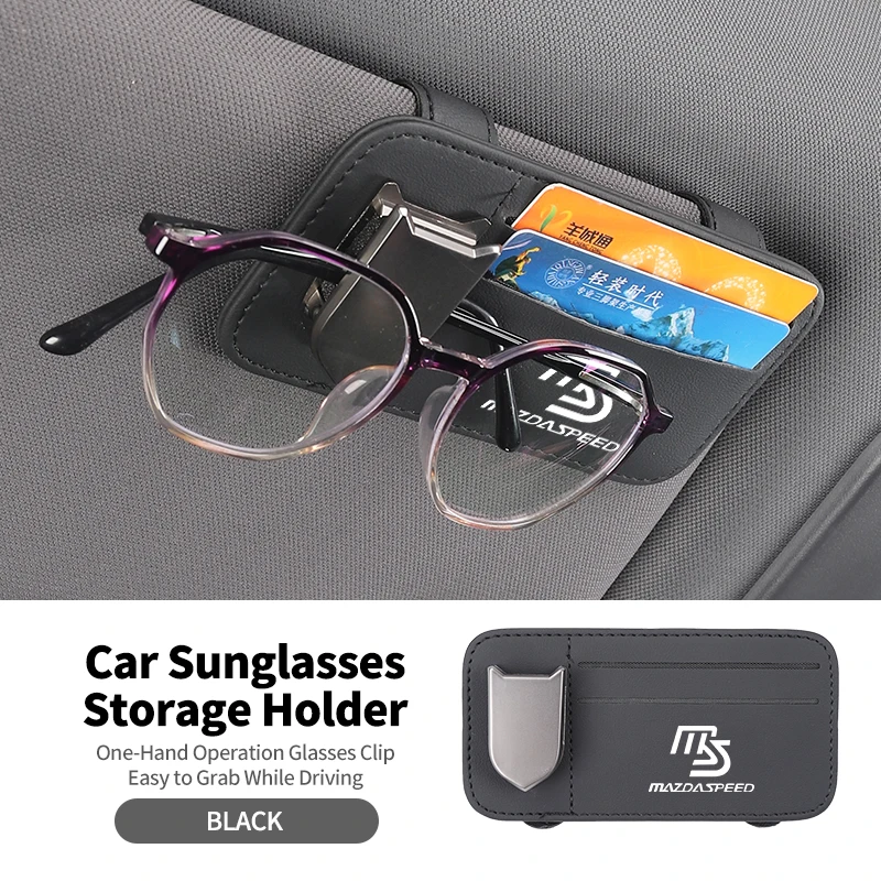 Car Visor Organizer Sunglass Holder Glasses Bag Card Clip Interior For Mazda 6 3 5 2 CX5 CX7 323 Demio Axela Atenza MX3 CX9
