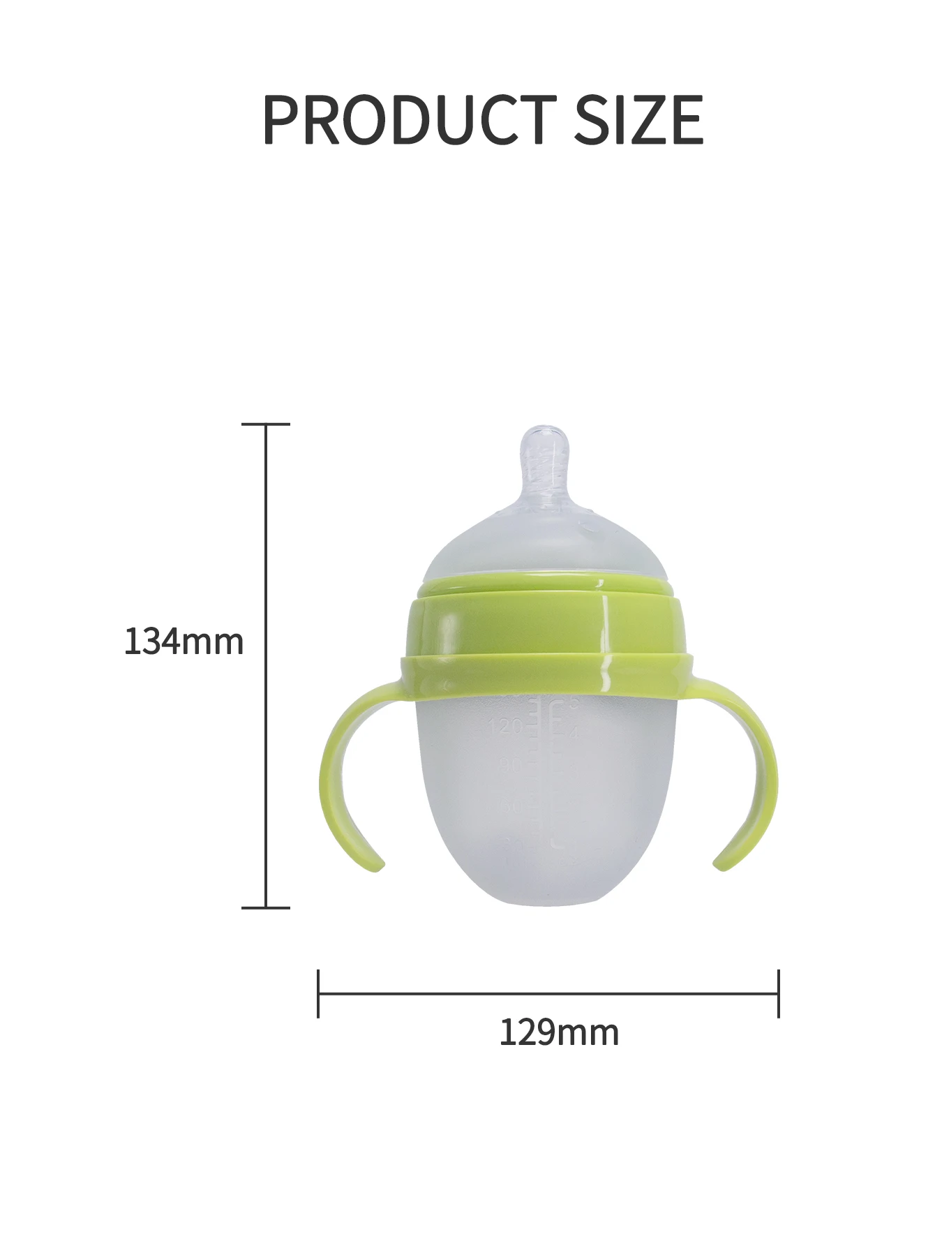 1 Pcs Baby Bottle 150ml Wide Mouth Nipple Gravity Ball With Handle Food Silicone Emulait Baby Bottle Anti Colica Bottle For Baby