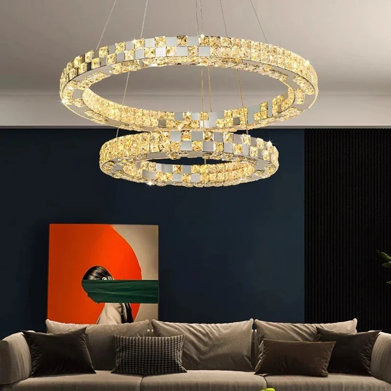 

Modern Home Decoration Crystal Chandelier, Stair Pendant Lamp, Living Room Pendant Lights, Interior Lighting