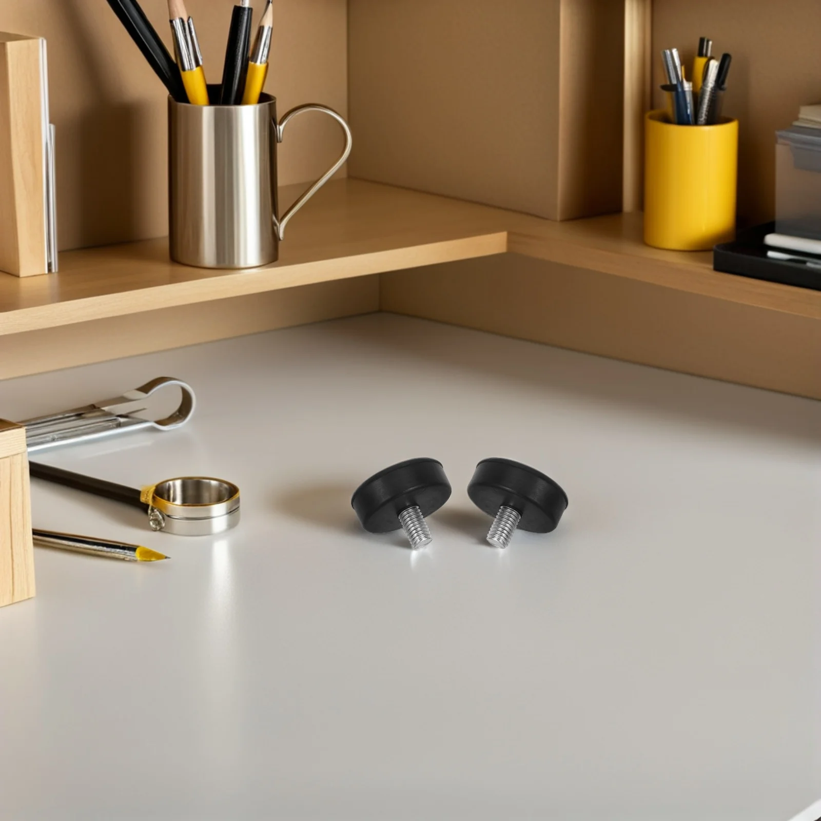 

12Pcs Screw on Rubber Feet Pads Anti Skid Furniture Levelers for Table Chair Legs Wood Floor Protector Shockproof Machine