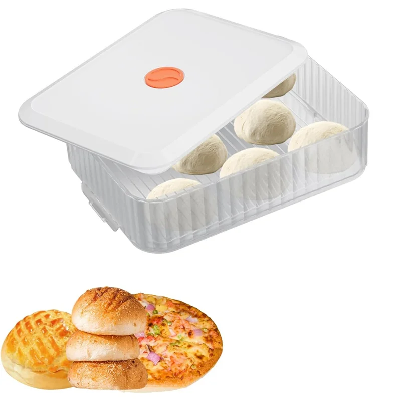 ABMI-Pizza Dough Proofing Box, Stackable Pizza Dough Container W/Lid , Bread Fermentation Storage Boxes, Dough Rising Box,
