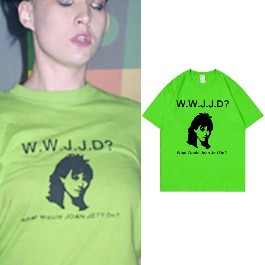 

Rock Punk Band Bikini Kill Kathleen Hanna What Would Joan Jett Do Same Style T-shirt Feminist Riot Grrrl Unisex Oversized Tshirt