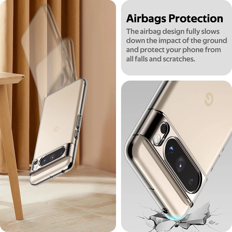 Original Clear Silicone Case For Google Pixel 8 Pro Case For Pixel 8 Pro 7A 7 Pro 6 6A 7A Shockproof Ultra Thin Back Cover Funda