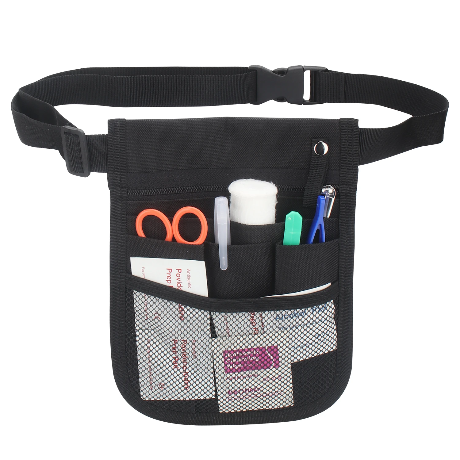 WESSLECO Nurse Storage Bag Organizer Belt Pocket Waist Fanny Pack Shoulder Medica Scissors Care Pouch