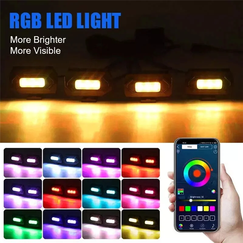 

AU05 -Front Grille Kit APP Remote Control& 16-Colors LED Light For Toyota Tacoma TRD Sport 2020-2022