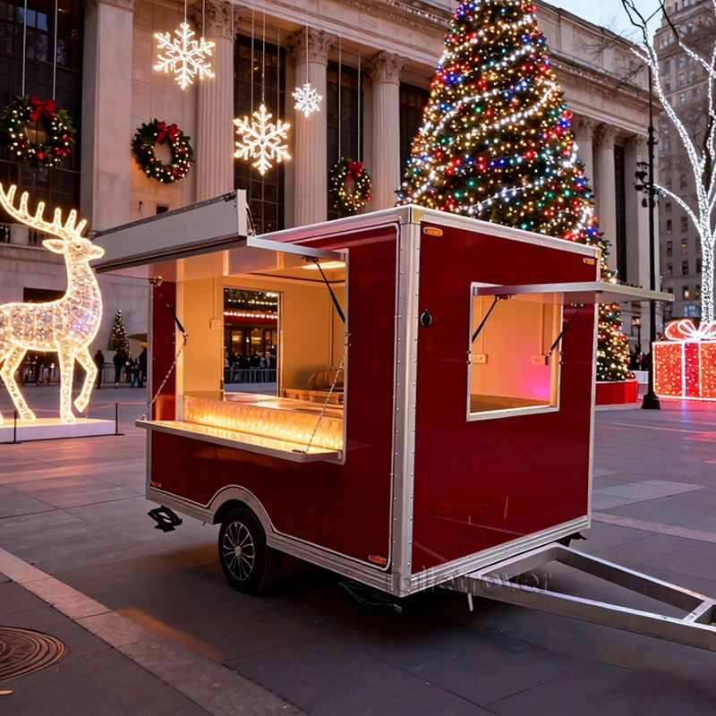 

Mobile Food Cart Design Hot Dog Burger Doner Kebab Fried Chicken Living Food Trailer Camper with Full Kitchen