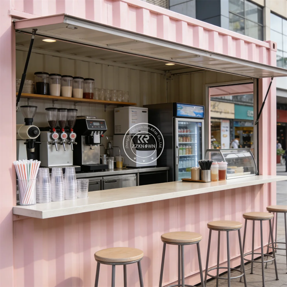 

High Quality Prefabricated Container Bar Container Restaurant Outdoor BBQ Grill Kiosk Luxury Container Coffee Shop For Sale