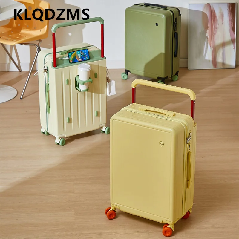 KLQDZMS Travel Luggage USB Charging Multifunctional Trolley Case 20