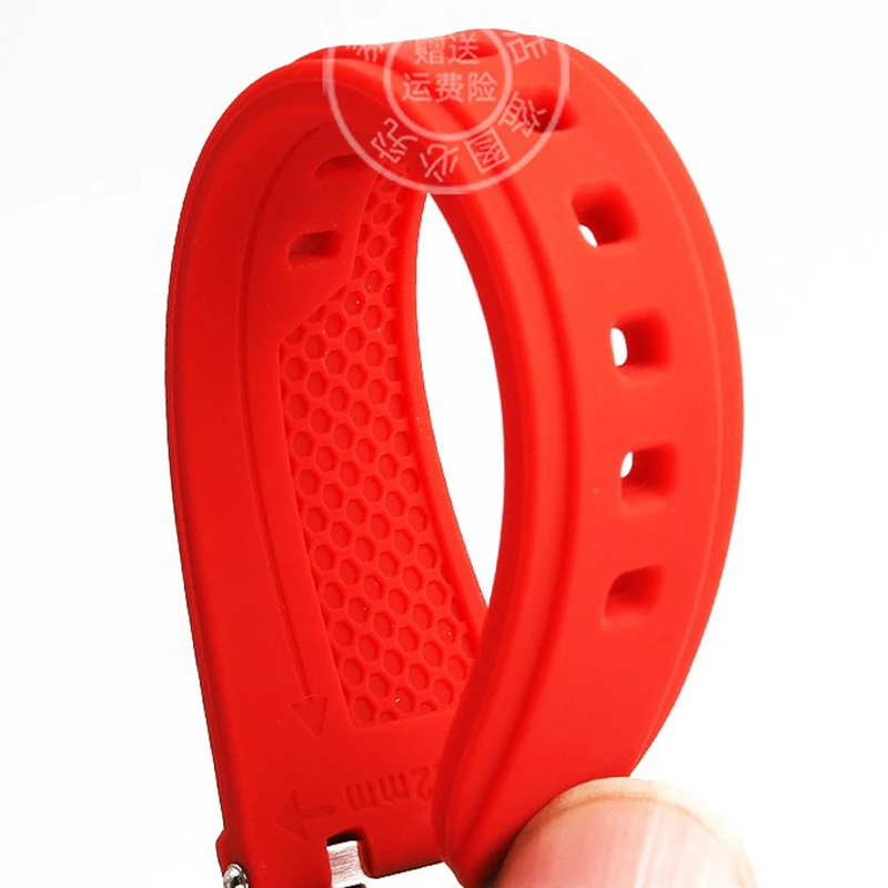 حزام ساعة من السيليكون DIY لسلسلة AIKON QUARTZ AI1008 حزام ساعة من السيليكون مع ملحق سلسلة ساعات بواجهة من الفولاذ المقاوم للصدأ