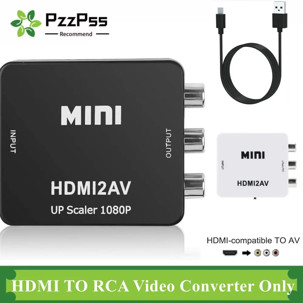 HDMI-compatible To AV RCA Adapter HDMI-compatible RCA AV CVSB LR Video Composite AV Scaler Converter For PC HDTV Projector