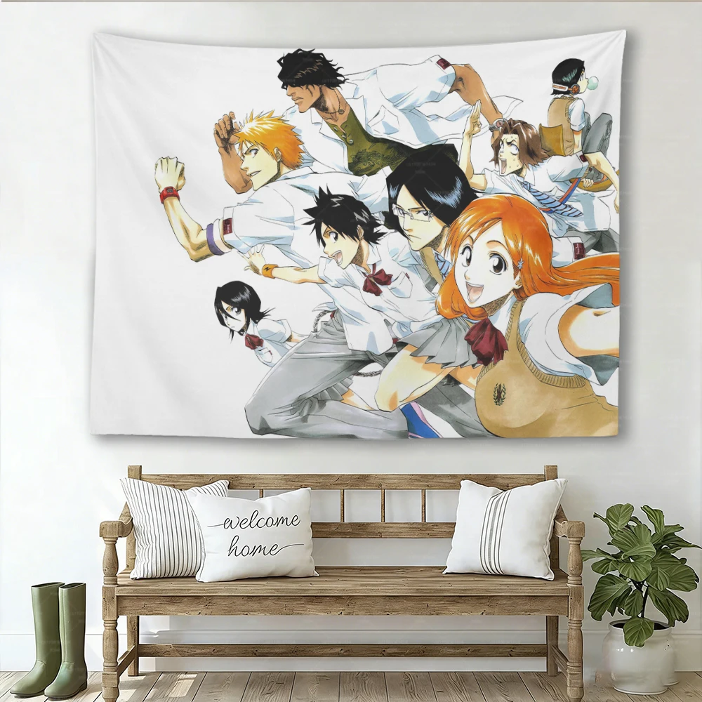 Bleach Anime Wandteppich Ichigo K-Kurosaki Wandbehang Ästhetische Schlafzimmer-Wohnheim-Manga-Dekoration – Detail 10