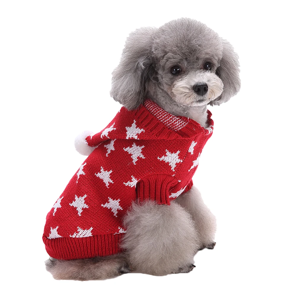 

Pet Christmas Sweater Dog Holiday Sweaters Clothing Puppy Clothes Winter Knitwear