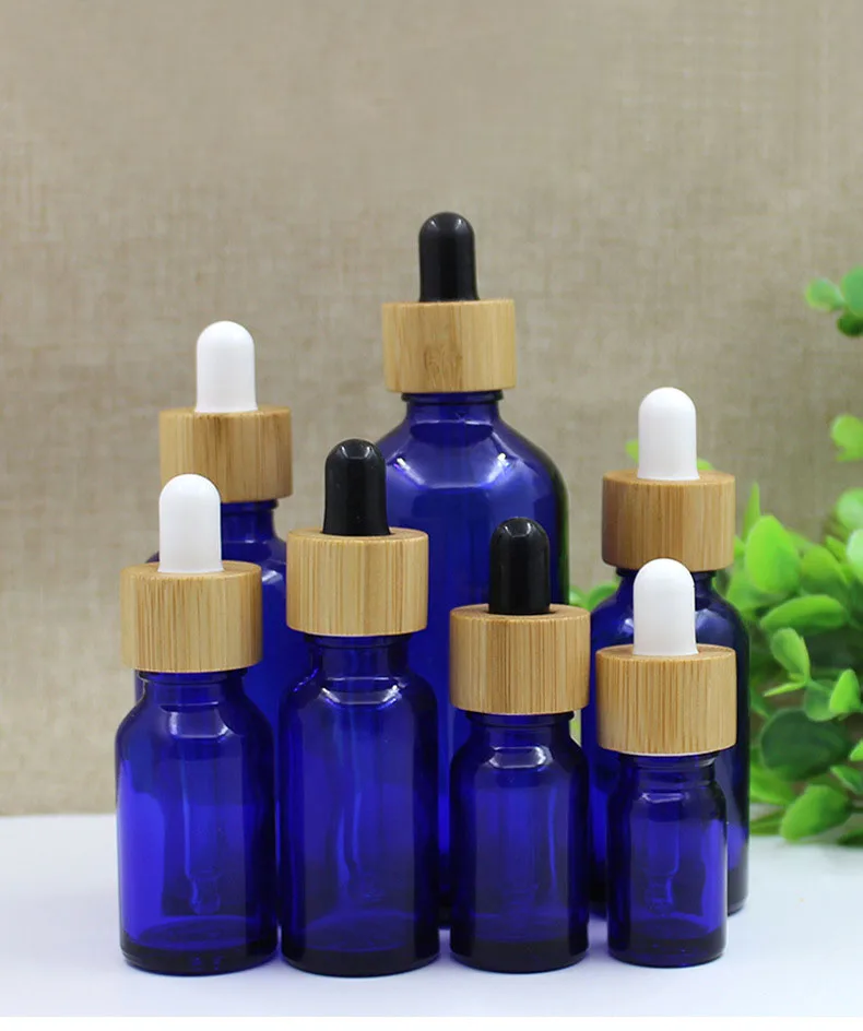 

5ml10ml15ml20ml30ml50ml100ml blue glass bottle dropper lid essential oil sample toner moisture lotion emulsion cosmetic packing