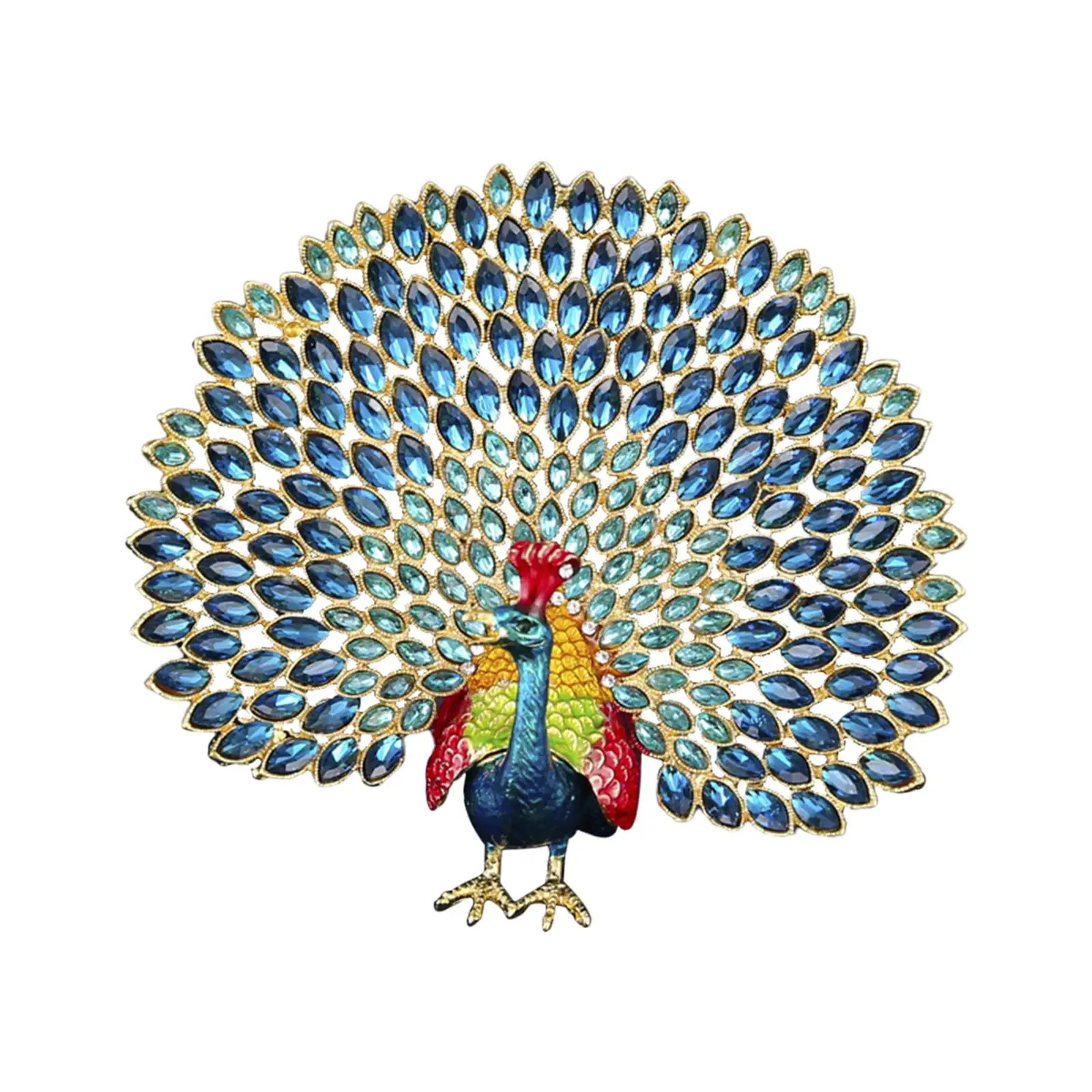 

Peacock Trinket Box Classical Home Decor Enamel Elegant Sculpture Animal Figurine for Women Earrings Souvenir Necklaces Girls