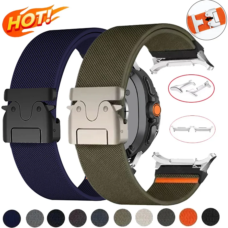 

Нейлоновый ремешок для Samsung Galaxy Watch 8 40 мм 44 мм/8Classic 46 мм/Ultra 2025 47 мм Спортивный браслет Correa для Galaxy Watch 8 7 Band