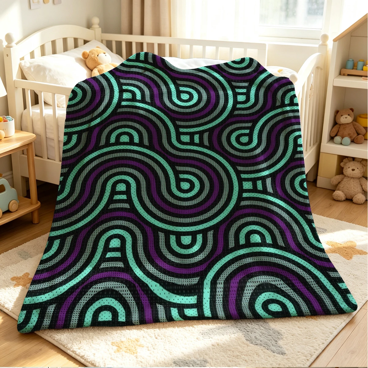 Twist Loop Flannel Blanket Warm Soft Halloween Christmas Couch Warm Cozy Decorative Decor Gift for All Season