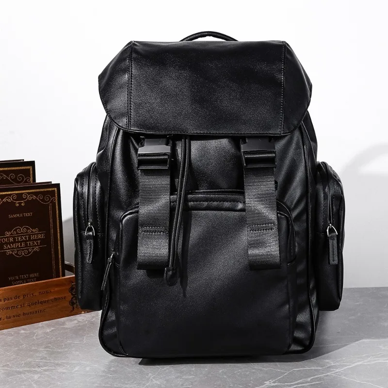 Fashion Backpack Men Luxury Retro Travel Backpacks For Men Flap Hasp Large Capacity Laptop Bags Multiple Pockets Men's Backpack