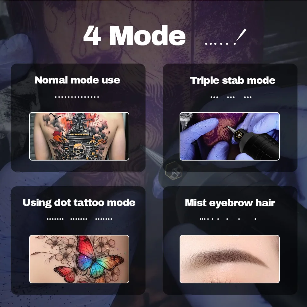 KVM ワイヤレスタトゥーマシンストローク 4 ミリメートルタトゥーペン 4 ギア 2000mah 3-12v 梅の花パン構造タトゥー用品