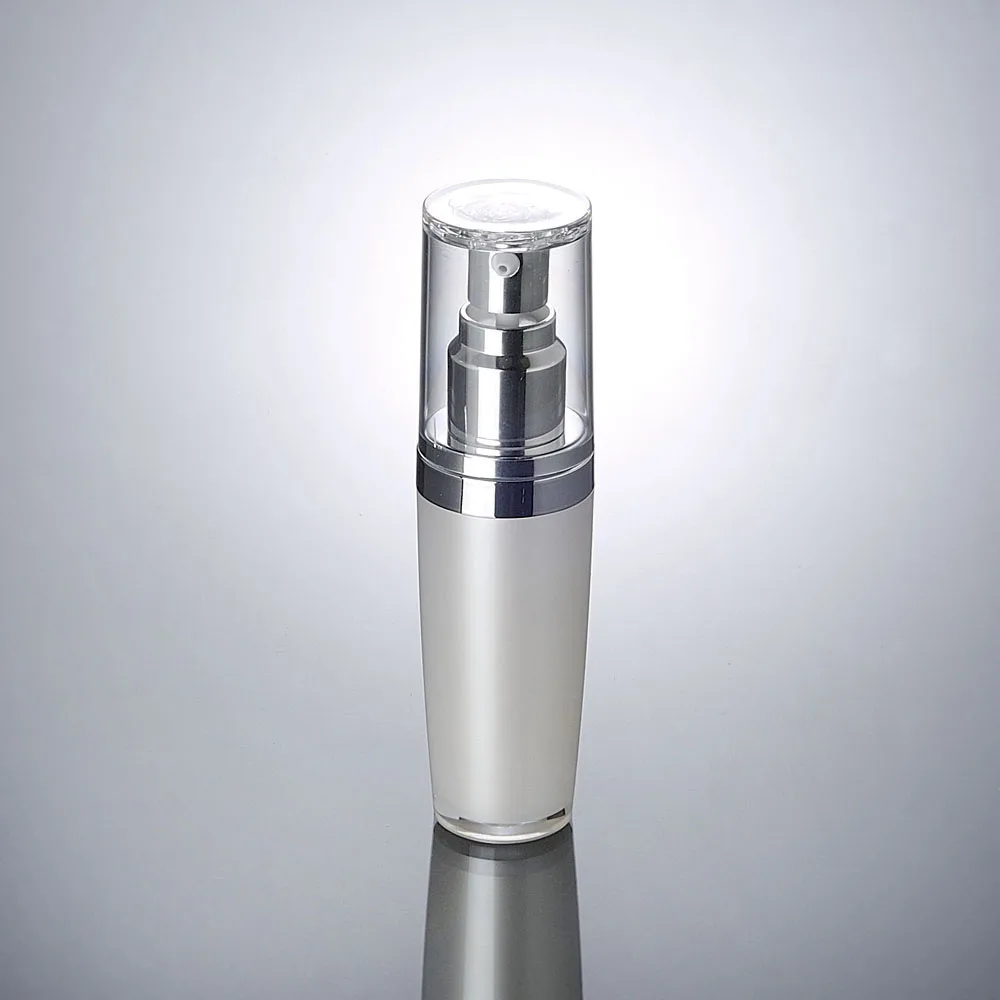

30ml pearl white press pump bottle flower shape lid lotion emulsion serum foundation whitening liquid toner Cosmetic Packaging
