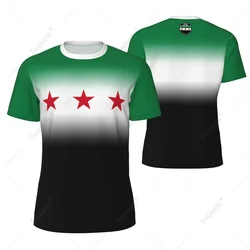 Sports Mesh T-shirt Syria Flag 1932-1963 For Running Bike Soccer Tennis Football Fitness Tees 3D Printed Custom