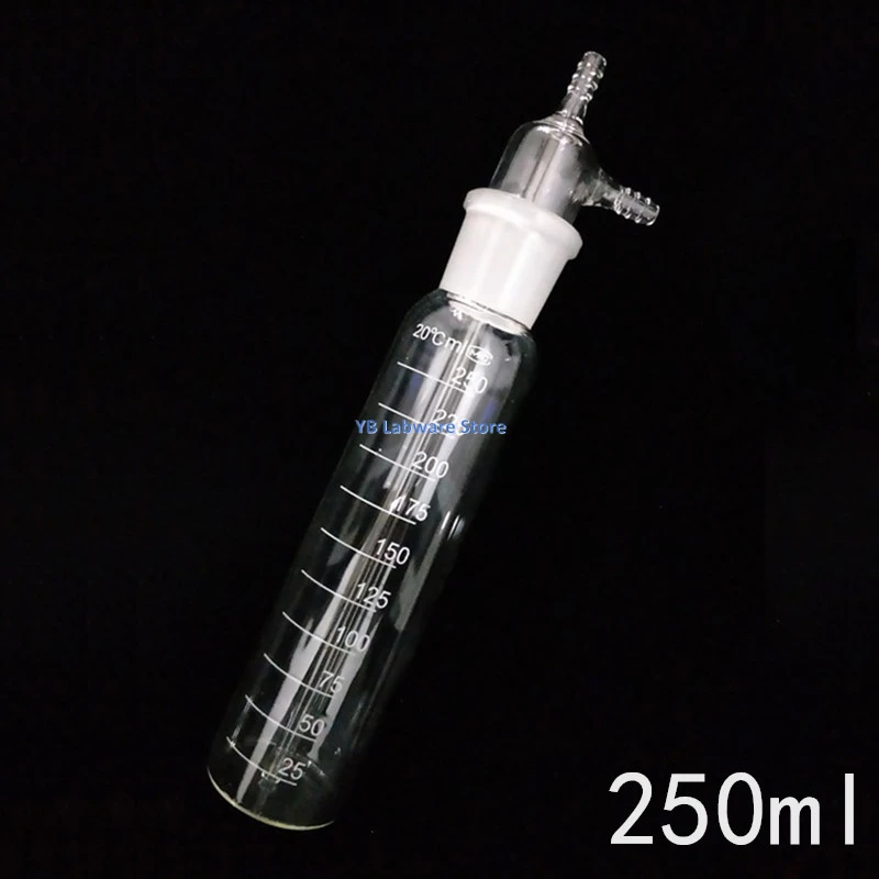 1pc/lot 10ml/25ml/50ml/75ml/125ml/250ml/275ml lab Glass Impact absorber bottle Absorption tube gas sampler bottle