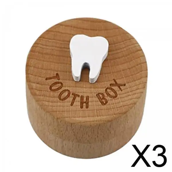 

Tooth Wooden Baby Box Keepsake Custom Milk Teeth Organizer Storage Container for Children Lost Tooth