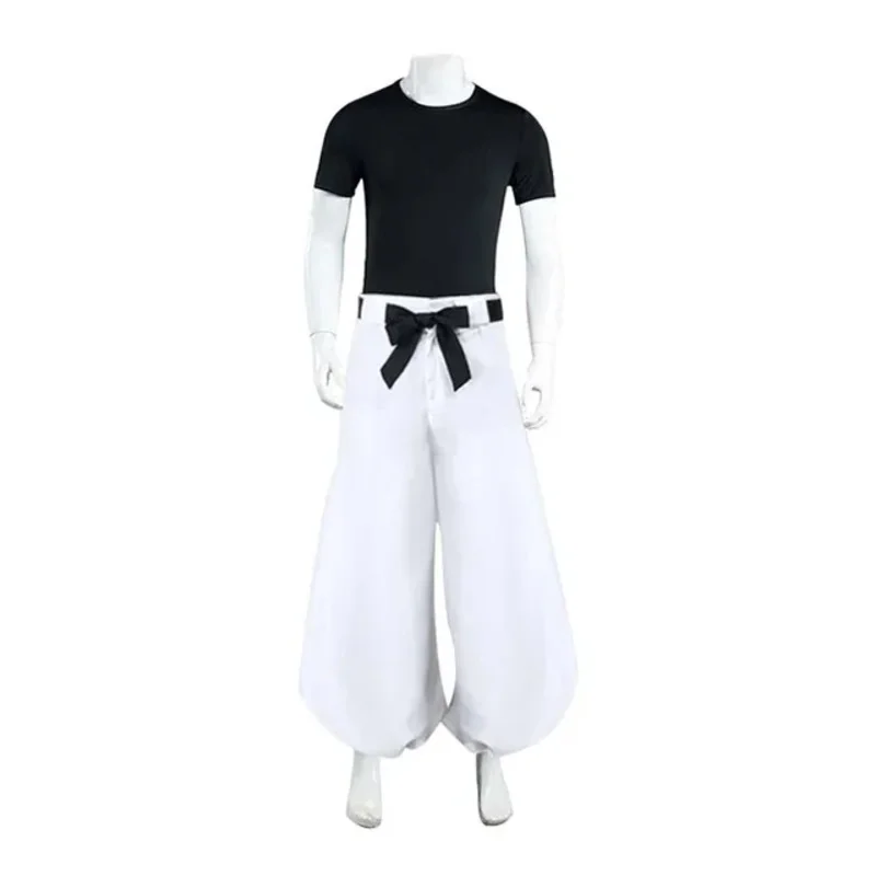 Fushiguro Toji Cosplay Anime Jujutsu Kaisen disfraz para hombre, Top pantalones peluca Halloween Rave fiesta uniforme de combate traje