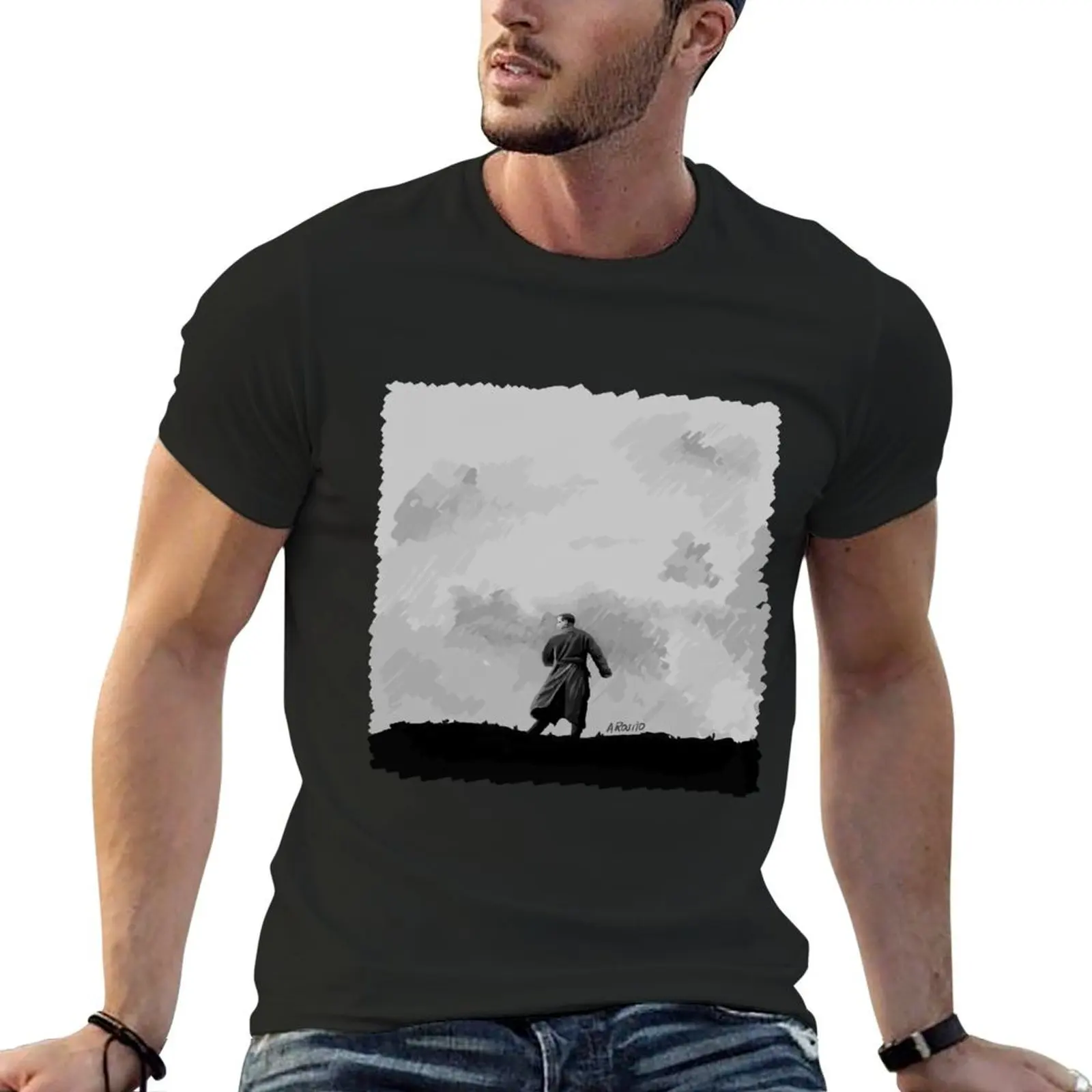 39 Steps Illustration - Alfred Hitchcock T-Shirt essential t shirt Aesthetic clothing t shirts for men graphic