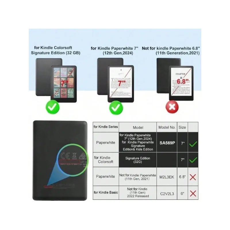 Magnet Smart Cover For kindle paperwhite 2024 case Signature Edition 7