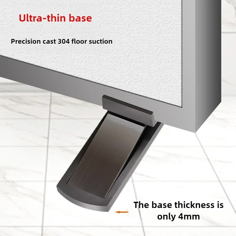 

Ultra Thin Invisible Bedroom Bathroom Door No Drilling Extremely Narrow Frame Door Stopper, Silent Anti-collision Door Collision