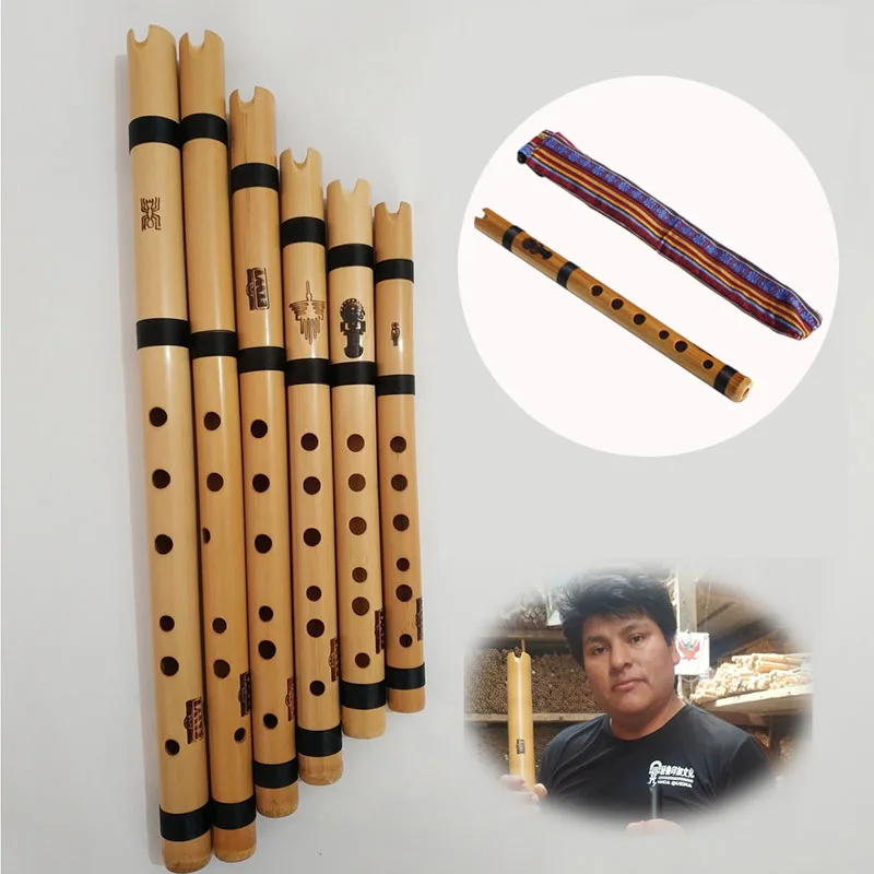 

Traditional Quena Flute Adult Beginners Performance Flute Professiona Musical Instruments Ethnic Bamboo Totem Quena Flutes