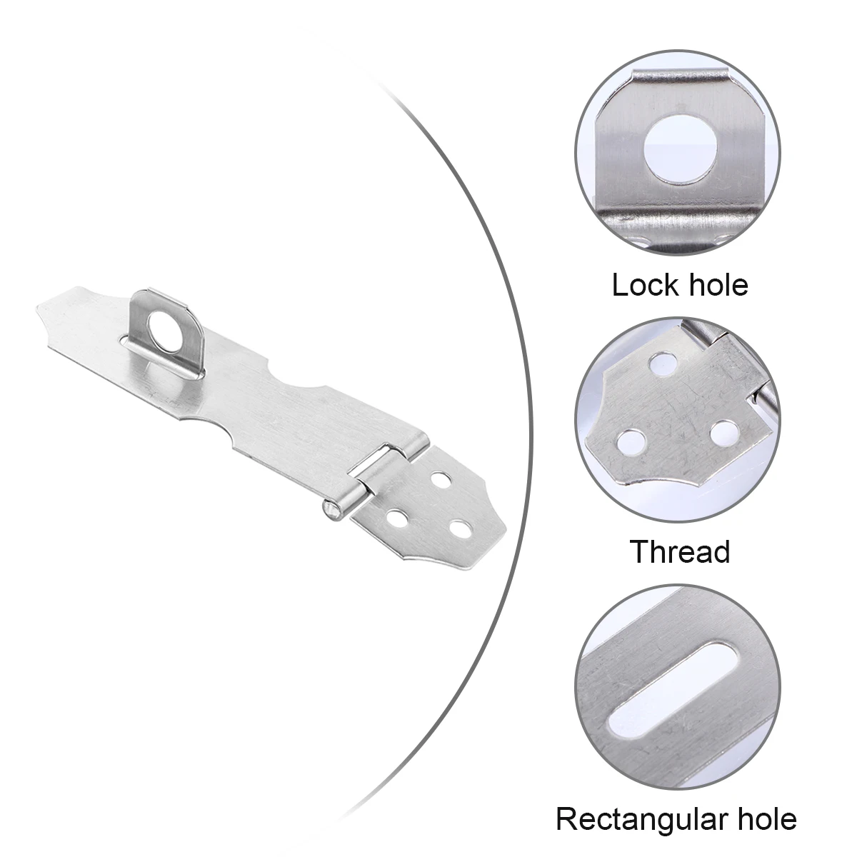 

20pcs Anti-theft Door Hasp Stainless Steel Heavy Duty Clasp 3 Inch Durable Latch for Doors Cabinets Pet Cages Gates