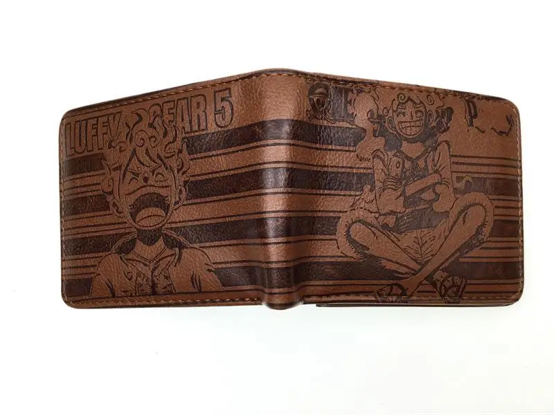 Anime One Piece Luffy Zoro PU material Embossed Short Wallet Coin Purse Student Fashion Personality Zero Wallet Card Wallet