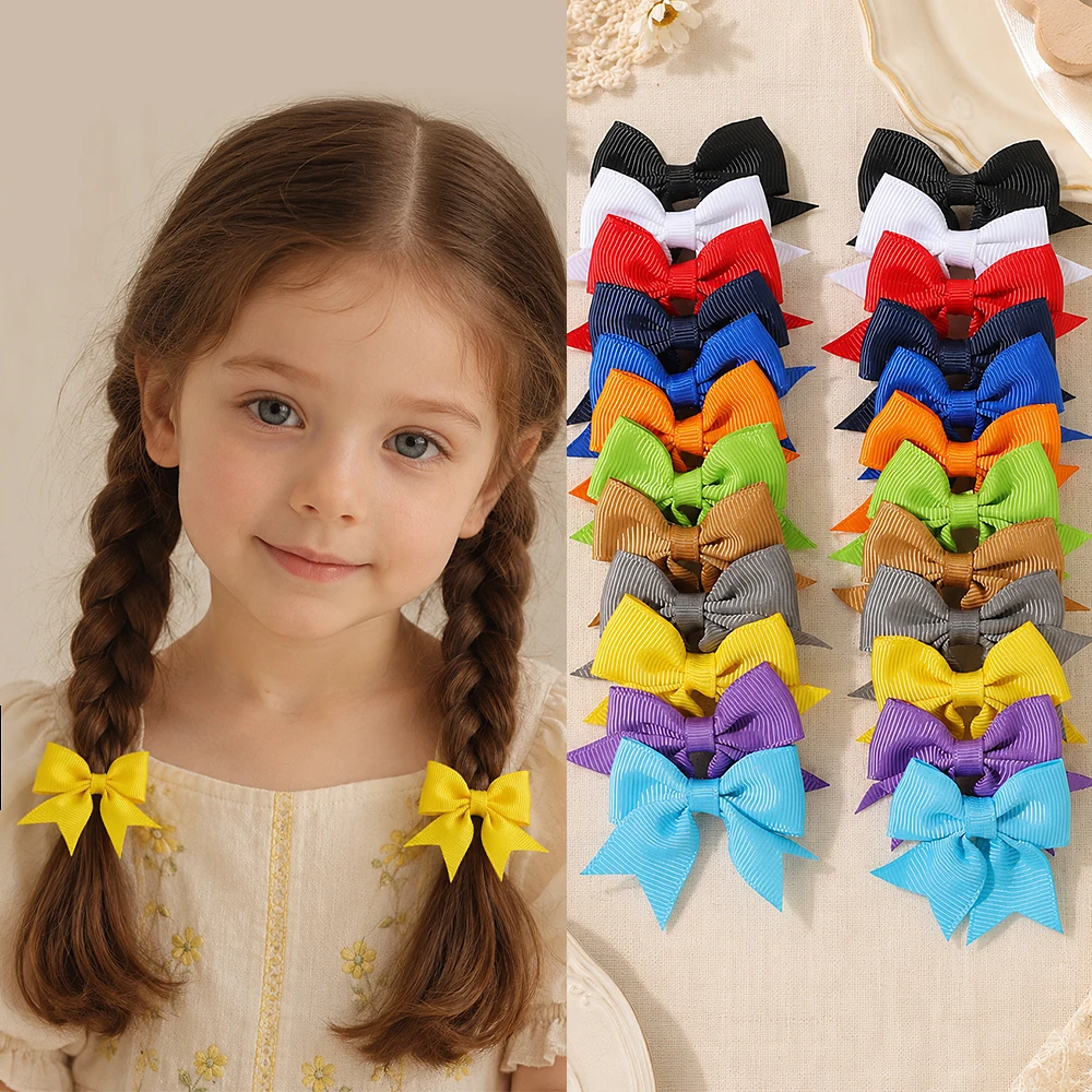 1 Set Fashionable Bow Hair Clips Children's Daily Party Decoration Ribbon Bow Clip Teenagers Girls Loved Hair Accessory Gifts