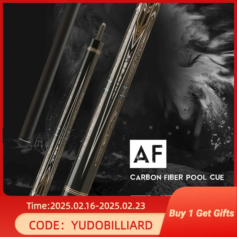 FURY Billiard  AF Series Carbon Fiber Pool Cue Stick 12.5mm Professional Carbon Technology Low Deflection3/8*10 Joint 147cm Kit