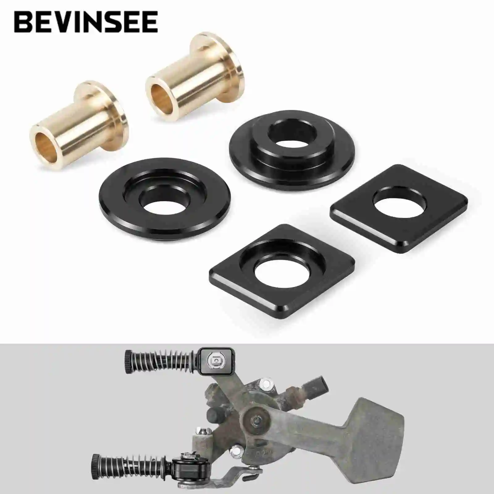 

BEVINSEE Solid Shifter Cable Bushing Kit for 5 Speed Manual Gearbox MQ250 for VW Compatible With 1K0711761B and 1J0711761C