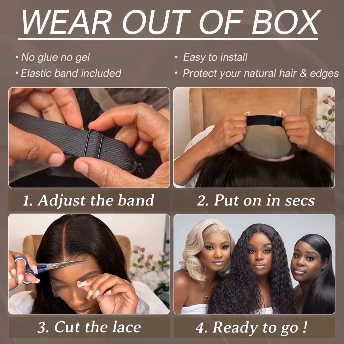 200 الكثافة العظام مستقيم 6x6 5x5 HD شفافة غلويليس الدانتيل إغلاق الباروكات شعر الإنسان بيرو شعر مستعار ريمي للنساء