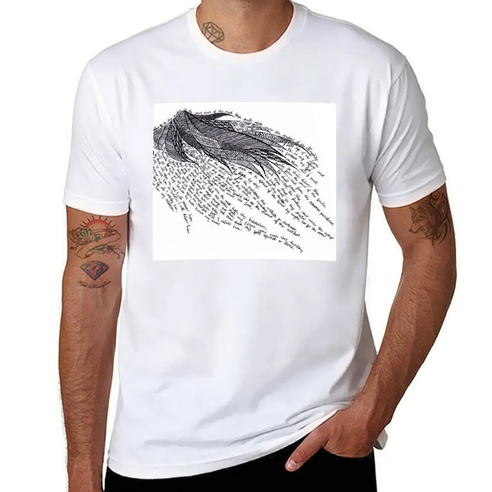 

Psalm 91 T-Shirt g man t shirts for men black cotton t-shirt plain for man package T-Shirt