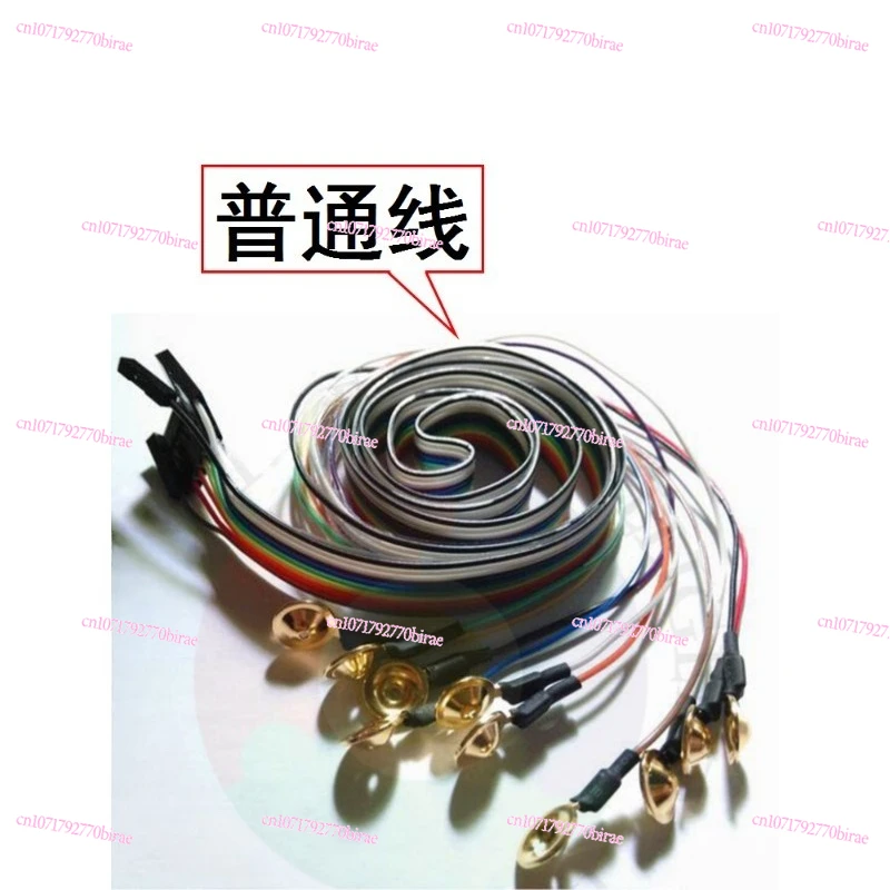 10 Gold-plated Disc-shaped Advanced EEG Brain Electrode Wires, Suitable for DIY Testing of Various EEG Modules Such As OBCI