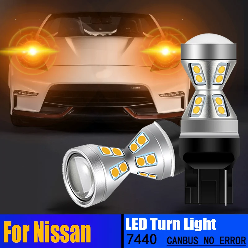 

2PCS WY21W 7440 Canbus LED Turn Signal Light For Nissan 370Z GT-R Juke Leaf Micra Murano Qashqai J11 Teana Tiida X-Trail T31 T32