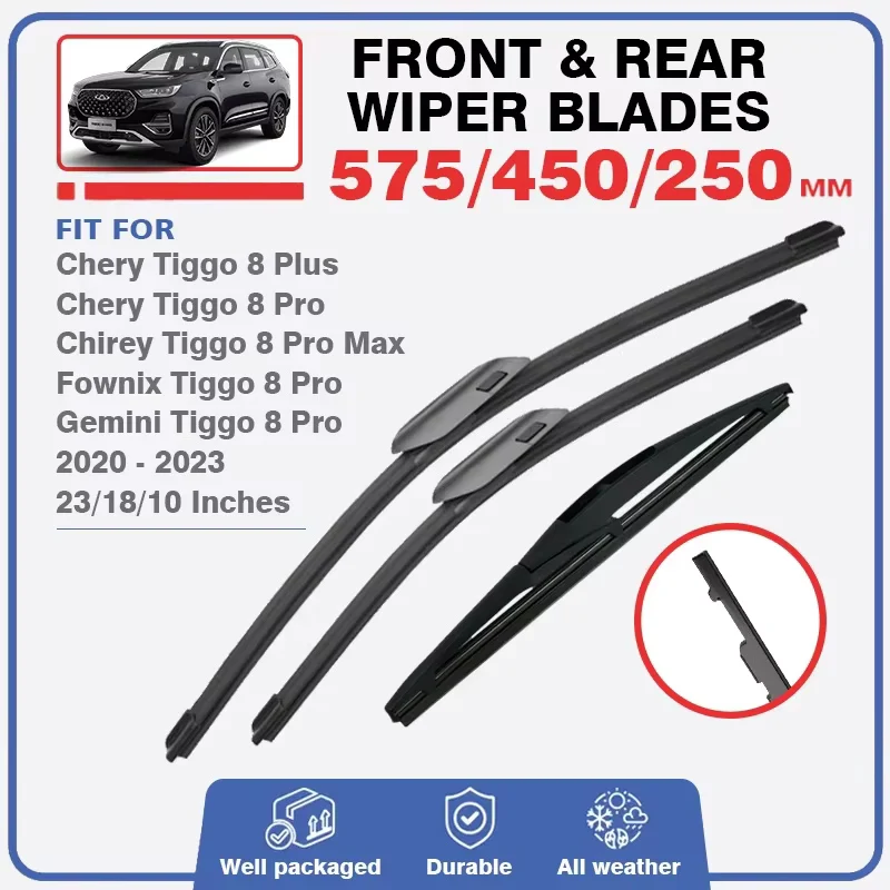 

Front Rear Window Wiper Blades For Chery Tiggo 8 Plus Pro Max 2020 2021 2022 2023 Chirey Skytour Fownix Car Accessories Silicone